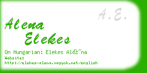 alena elekes business card